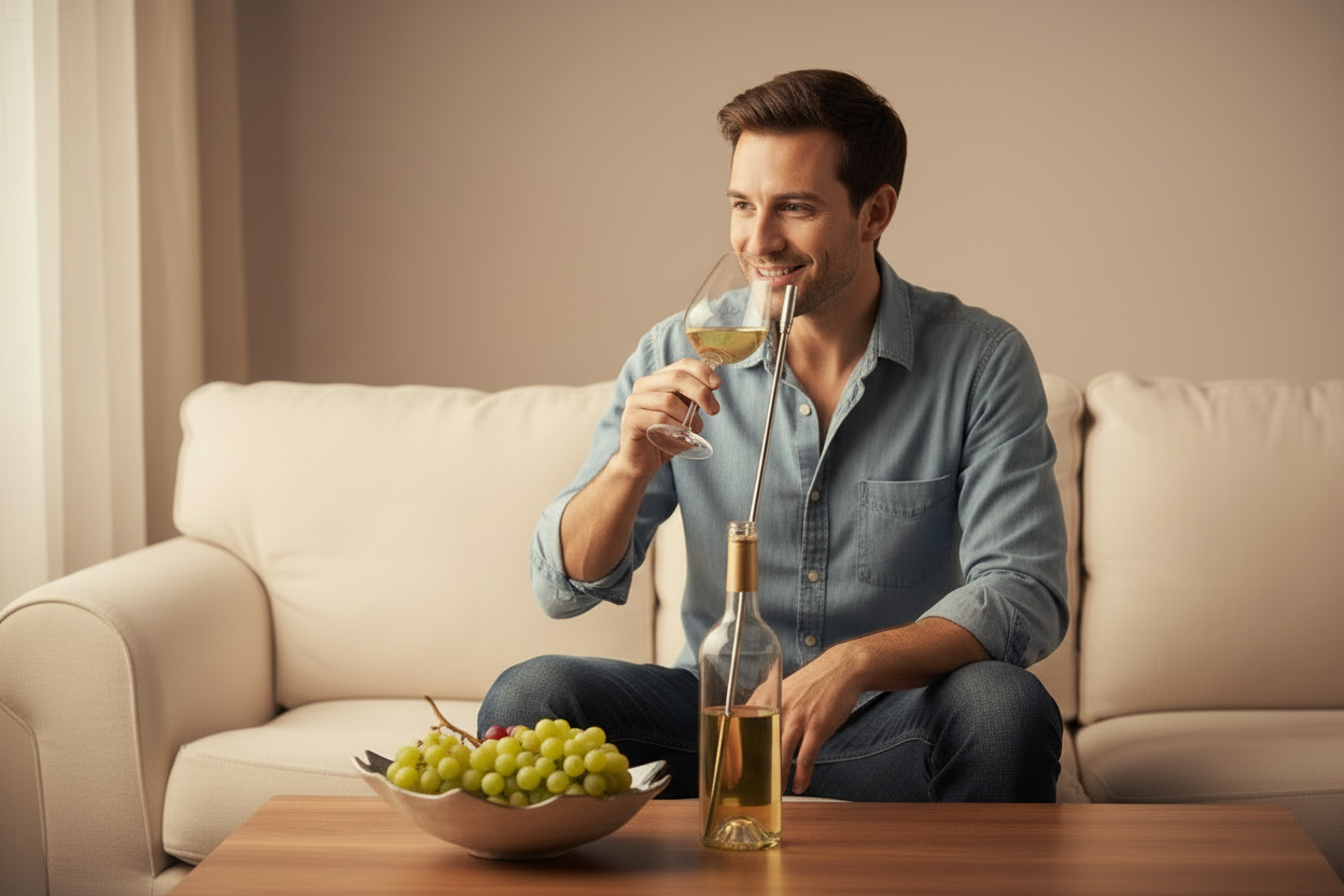 metti l'uva in un porta frutta 